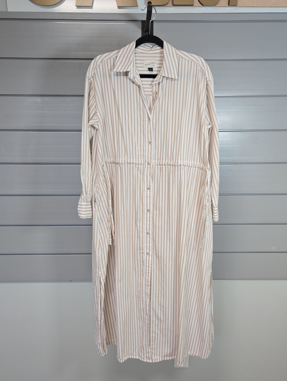 Long Sleeve Cinch Waist Maxi Shirtdress - Picture 6 of 14